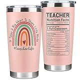 SUCHAGIFT Teacher Appreciation Gifts - Teacher Gifts for Women - Teachers Appreciation Week, Back To School, Birthday, Christmas Gift - Thank You Gift Ideas for Teachers - 20 Oz Pink Tumbler