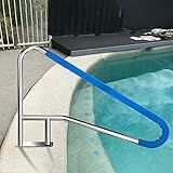 Pool Rail for inground Pools (54x32), 304SS Pool handrail with Nonslip Blue Cover.