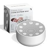 Sharper Image White Noise Sound Machine, Sleep Sounds to Support Restful Sleep, Meditation & Relaxation Naps, 6 Soothing Nature Soundscapes for Baby, Kids & Adults, Portable for Home & Travel