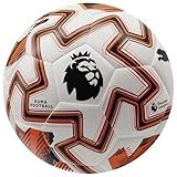 PUMA Unisex Orbita Match Premier League Soccer Ball (FIFA Quality), White-Heat Fire-Black AH25, 5