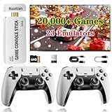 Retro Gaming Console, Retro Gaming Stick with 20,000+ Classic Game and 23 Game Emulators, Plug & Play 4K HDMI Output Game Console Stick with Dual 2.4G Controllers (64GB)
