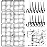 8 PCS Sports Net Repair Kits 8x8 Inch Hockey Net Replacement Patches with 100 PCS Nylon Zip Ties Heavy Duty Netting Fix Kit for Soccer Basketball Golf Volleyball Fishing Net Outdoor Equipment Repairs