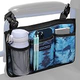 Wheelchair Side Bag, Wheelchair Armrest Pouch Accessories with Cup Holder