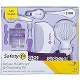 Safety 1st Deluxe Baby Healthcare and Grooming Kit, Pyramids Grape Juice, Newborn Baby Essentials, One Size, 24 Pieces
