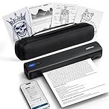 POLONO Portable Printer Wireless for Travel, D810 Bluetooth Thermal Printer Support for 8.5"x11" US Letter, Inkless Compatible with iOS, Android, Laptop for Office, Car and Home with Carry Case, Black