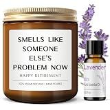 Retirement Gifts for Women, Men - 7oz Soy Wax Candle & 10ml Essential Oil