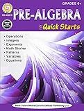 Mark Twain Pre Algebra Workbook, Math Book for Grade 6 and Up, Operations, Integers, Exponents, Patterns, Mathematics Equations, and More, Classroom or Homeschool Curriculum, Quick Starts Series