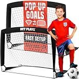 NET PLAYZ 4ftx3ft Easy Fold-Up Portable Training Soccer Goal, 36"D x 48"W x 36"H, Set of 2