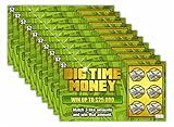 Larkmo Prank Gag Joke Lottery Tickets Big Time Money 10 Total Tickets, All Same Design, These Lottery Ticket Scratch Off Cards Look Super Real Like A Real Scratcher Joke Lotto Ticket, Win $25,000