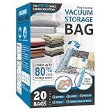 Vacuum Storage Bags with Hand Pump, Vacuum Seal Space Saver Bags,20 Combo