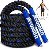 Ayombo Jump Rope, Weighted Jump Rope for Fitness, 1 lb Heavy Jump Ropes for Men Women Kids, Battle Skipping Ropes for Exercise, Training Muscle Strength Speed Home Gym Workout Equipment