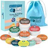 T MARIE Conversation Chips Team Building Game - Fun Ice Breaker for Work - Conversation Starters and Team Building Activity - 200 Prompts to Foster Team Bonding and to Get to Know Your Coworkers