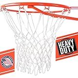 Basketball Net Replacement Heavy Duty - 12 Loops, Professional All Weather Anti Whip Nets, Fits Standard Indoor or Outdoor Rims - Premium Basketball Accessories - Hoop Net