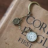 Chinese Style Vintage Bookmark Page Markers Student Reading Pagination Mark Metal Book Clip with Pendant for Book Lovers School Library Office Home Use Book Reading Gift (A)