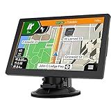 GPS Navigator for Car Truck RV – 9'' HD Touchscreen, Latest 2025 Map with Custom Truck Routing, Lane Guidance, Turn-by-Turn Voice Directions, Speed & Red Light Alerts, Free Lifetime Updates