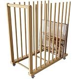 UNZERO Art Storage Rack, Art Canvas Storage, Canvas Boards Rack Art Storage with Handle & Caster Wheels for Drawing Board, Panel, Paper Pad for Art Studios, Artworks, Gallery