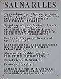 Sauna Rules Sign (White,Rust Free, Aluminium, Size 8.5X11 Inch,W)