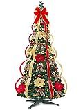 7 Ft Pop Up Full Christmas Tree Prelit 8 Modes 250 Warm White Lights Timer,Pre-Decorated 1 Minute Pull Up Christmas Tree 84 Ornaments UL Plug in Collapsible Xmas Trees Outdoor Indoor Holiday Decor
