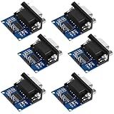 YELUFT 6PCS RS232 to TTL Converter Module, Serial Port Module/Female Serial Port Board to TTL with MAX3232 chip for Arduino, Raspberry Pi, Microcontrollers