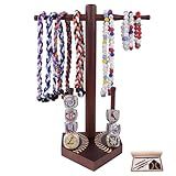 Loan Chiangmai Baseball and Softball Jewelry Organizer - Wooden Display Holder for Championship Rings & Drip Necklaces, All-in-One Sports Ring Holder, Perfect Display Gift for Athletes and Fans