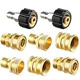 Twinkle Star Pressure Washer Adapter Set, Quick Disconnect Kit, M22 Swivel to 3/8'' Quick Connect, 3/4" to Quick Release