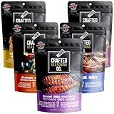 BBQ Rubs & Spices Gift Box (5-Pack) – Crafted Seasoning Co. Small-Batch Grill & Smoker Seasonings, Perfect BBQ Gifts for Men Who Have Everything & Dad, Stocking Stuffer