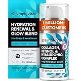 SimplyVital Collagen, Retinol & Hyaluronic Acid Serum - Anti-Aging Moisturizer for Face, Neck & Décolleté - Made in USA, Deep Moisturizing Skin Care Complex - Hydrating Facial Serum for Women, 1 fl.oz