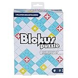 Mattel Games Blokus Puzzle One-Player Travel Game, Fun and Challenging Strategy Game for Kids and Adults, with Game Board, 21 Snap-Fit Pieces and 48 Puzzle Cards, Great For 7 Year Olds and Up