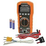 Klein Tools MM400 Multimeter, Digital Auto Ranging, AC/DC Voltage, Current, Capacitance, Frequency, Duty-Cycle, Diode, Continuity, Temp 600V
