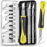 DIYSELF 16-Piece Exacto Knife Set, Craft Knife & Hobby Knife Kit, Precision Knife with Magnetic Storage Case, Exacto Knife for Crafting, Paper, Foam, Vinyl, Models, 3D Printing, Junk Journal Supplies