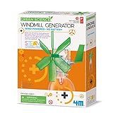 4M Toysmith, Green Science Windmill Generator Kit, DIY Science Kit With LED Lights, For Boys & Girls Ages 8+ (Packaging May Vary)
