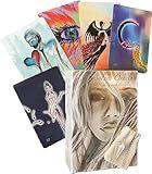 Solace Oracle (77 Card Set with Clear Quartz Pendulum & Guidebook) Unique Tarot Deck, Pendulum Lets Your Angels and Spirit Guides Pick Your Cards