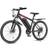 Loeook Electric Bike for Adults, 26" Ebike with 1000W Peak Motor, 20MPH 50Miles Electric Mountain Bike with 48V Removable Battery, 7-Speed, Front Suspension, LCD Display, UL 2849 Certified