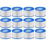 Macaberry Type Ⅵ Hot Tub Spa Filter Replacement Compatible with Lay-Z-Spa, Coleman SaluSpa 90352E 58323, Inflatable Hot Tub, Swimming Pool Pump Filter Type Ⅵ Cartridge, 12 Pack