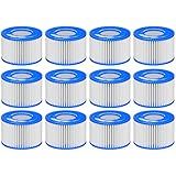 Macaberry Type Ⅵ Hot Tub Spa Filter Replacement Compatible with Lay-Z-Spa, Coleman SaluSpa 90352E 58323, Inflatable Hot Tub, Swimming Pool Pump Filter Type Ⅵ Cartridge, 12 Pack