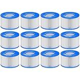 Macaberry Type Ⅵ Hot Tub Spa Filter Replacement Compatible with Lay-Z-Spa, Coleman SaluSpa 90352E 58323, Inflatable Hot Tub, Swimming Pool Pump Filter Type Ⅵ Cartridge, 12 Pack