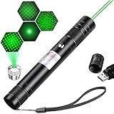 Advanced Long-Range Laser Pointer High Power - Rechargeable Green Laser Pointer with Removable Star Cap - Versatile Laser Pen for Astronomy, Construction, Presentations, and Outdoor Adventures