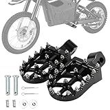 IUVWISN Dirt Bike Foot Pegs Footpegs Rest Pedal CNC for MX 650 500 MX650 MX500 SX500 Electric Dirt Bike Black
