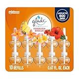 Glade PlugIns Refills Air Freshener, Scented and Essential Oils for Home and Bathroom, Hawaiian Breeze, 6.7 Fl Oz, 10 Count (Packaging May Vary)