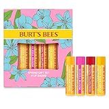 Burt's Bees Gifts Ideas - In Full Bloom Lip Balm Set, Original Beeswax, Dragonfruit Lemon, Tropical Pineapple & Strawberry, Natural Origin Lip Treatment, 4 Tubes, 0.15 oz.