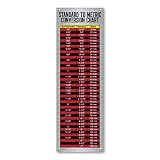 Standard to Metric Conversion Chart Magnet By Magnet America is 10.75" x 3.5" Made for Refrigerators Or Any Magnetic Receptive Materials