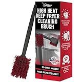 20" Deep Fryer Cleaning Brush by FryOilSaver Co., Up to 425F High Heat Resistant Pot Cleaning Brush for Kitchen Deep Fryers, Griddle, Grills, Ovens & Waffle Maker for Food Service & Restaurant - 90049