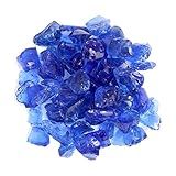 Hiland RGLASS-OB Propane Gas Firepit Fire Glass in Ocean Blue, Extreme Tempature Rating, Good for Propane or Natural Gas, 10 Pounds