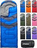 MalloMe Sleeping Bags for Adults Cold Weather & Warm - Backpacking Camping Sleeping Bag for Kids, Girls, Boys - Lightweight Camping Essentials Gear Accessories Hiking Sleep Must Haves Single & Double