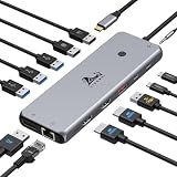Docking Station Dual Monitor 4K HDMI 13-in-1 USB C Hub for Laptop MacBook