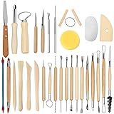 Blisstime 30pcs Clay Tools Kit - Pottery & Sculpting Tools for Adults, Polymer & Air Dry Clay, Craft Supplies
