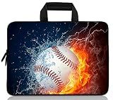 11" 11.6" 12" 12.1" 12.5" inch Laptop Carrying Bag Chromebook Case Notebook Ultrabook Bag Tablet Cover Neoprene Fit Samsung Google Acer HP DELL Lenovo Asus (11 11.6 12.1 12.2 inch, Baseball Fire)