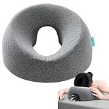 xiaomubiao Face Down Pillows for Massage Table, Massage Headrest for Bed, Face Cradle for Spa, BBL Pillow After Surgery Post Eye Surgery Recovery & Vitrectomy Recovery Equipment Removable Cover Grey