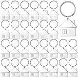 MAQUITA 30 Sets House Key Chain House Shaped Pendant Keychains Home Keychain Set Cute Home with Window Key Charm Metal Key