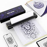 Rongta Tattoo Stencil Printer, F81S Wireless Thermal Tattoo Printer with 5pcs Transfer Paper, Compatible with Phone/Tablet/PC, Tattoo Supplies for Tattoo Artists, Black